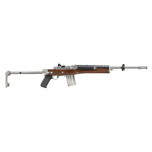 Ruger Mini-14 Tactical .223 Rem Semi-Auto Rifle with Retro Folding Stock - 18.5" - Matte Stainless - 2x 20rd Mags