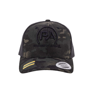 Primary Arms Primary Arms Retro Trucker Black Multicam Logo Hat - $24.77 at Primary Arms