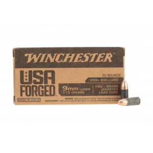 9mm Luger Full Metal Jacket Ammo - Box of 50