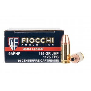 9mm 115gr Jacketed Hollow Point Ammo - Box of 50