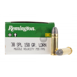 Remington UMC 38 Special 158Gr Lead Round Nose - Box of 50