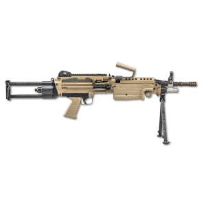 FN M249S Para Flat Dark Earth 5.56 NATO 16.1 Barrel Belt-Fed Telescoping Stock