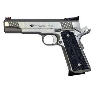 Colt Series 70 Custom Competition 9mm Single Action Semi-Auto Pistol - 5.0" - Brushed Stainless Steel - Colt