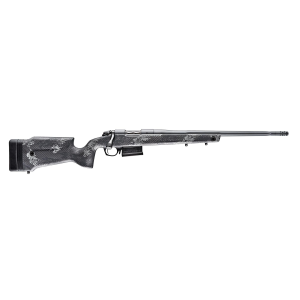 Bergara B-14 Crest 6.5 PRC 3+1, Sniper Gray Cerakote Fluted Barrel/Rec, Monte Carlo Carbon Fiber with Black & Gray Splatter Rifle