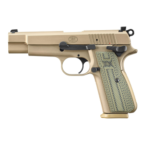 FN High Power Flat Dark Earth 9mm 4.7 Barrel 10-Rounds G10 Grips