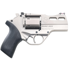 Chiappa Firearms CF340290 Rhino 30SAR  357 Mag 6 Round 3 Nickel-Plated Black Rubber Grip