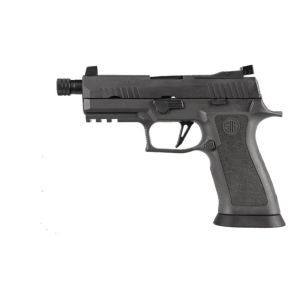 P320, 9MM,4.6IN, LEGION, GRAY , STRIKER, X-RAY 3 ADJ SUPP SIGHTS, TXG GRIP, (3) 10RD STEEL MAG, THREADED (1/2-28 RH), OP
