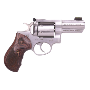 Ruger GP100 Stainless .357 Mag 3 Barrel 7-Rounds Fiber Optic Sight