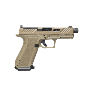 Shadow Systems XR920 Elite 9mm 17+1 5 Black Nitride Match/Spiral Fluted Threaded Barrel Optic Cut/Serrated FDE Pistol