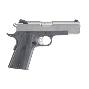 Ruger 6722 SR1911 Commander 9mm Luger 4.25 9+1 Tungsten Gray Cerakote Frame Low-Glare Stainless Slide Black Rubber Grip