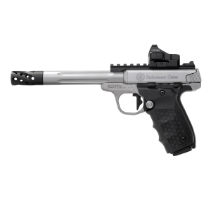 Smith & Wesson Performance Center SW22 Victory Target 22 LR 6 10 Round Stainless Steel Black Polymer Grip with Muzzle Brake Vortex Viper Red Dot Pistol