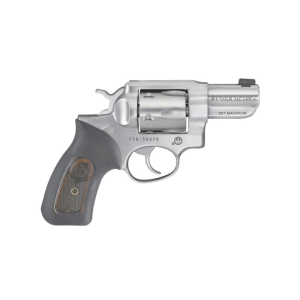 Ruger GP100 Stainless/Wood .357 Mag 2.5 Barrel 6-Rounds Fiber Optic Sight