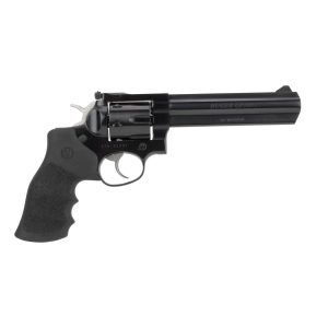 Ruger 1704 GP100 Standard 357 Mag 6 6 Round Black Hogue Monogrip  Blued