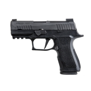 P320, 9MM, 3.6IN, X-SERIES, BLK, STRIKER, X-RAY 3, MOD POLY X GRIP, (2) 10RD STEEL MAG, OPTIC PLATE COVER, RAIL