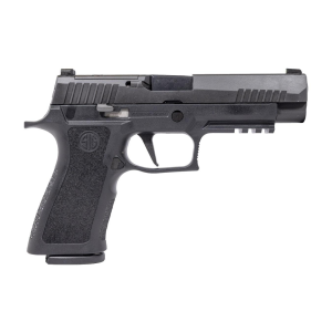 P320, 9MM, 4.7IN, X-SERIES, BLK, STRIKER, X-RAY 3, MOD POLY X GRIP, (2) 10RD STEEL MAG, OPTIC PLATE COVER, RAIL