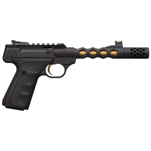 Browning Buck Mark Plus Vision Black/Gold Suppressor Ready .22LR 5.9 10 Round Anodized Black Pistol