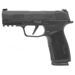 P365, 9MM, 3.7IN, X-SERIES, BLK, STRIKER, X-RAY 3, POLYMER GRIP, (2) 10RD STEEL MAG, OPTIC READY