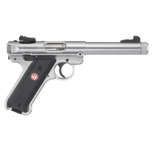 Ruger Mark IV Target .22 LR Rimfire Pistol With Threaded Barrel - 5.5" - Silver - 2x 10rd Mags