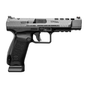 CANIK TP9SFx 9mm Pistol, 5.2" Barrel, Fiber Optic Front Sights, Black, Tungsten - HG4192GN