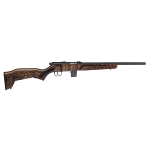 Savage Arms 93 Minimalist Bolt Action Rifle 22 Magnum - 18" - Matte Blue - Brown Stock - Savage Arms