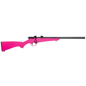 Savage Arms Rascal Single Shot Rifle 22 LR - 16.125" Heavy Barrel - Blued - Pink Stock - Savage Arms