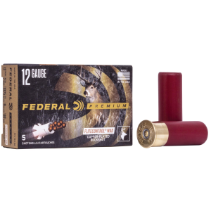 Federal Ammunition Law Enforcement 12 Gauge Ammo 2.75" 00 Buck Buckshot 9 Pellets with FLITECONTROL Wad - Case of 250 - Federal Ammunition