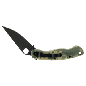Spyderco C36GPCMOBK Military  4 CPM-S30V Stainless Steel, DLC Black Modified Clip Point G10 Camo Handle Folding