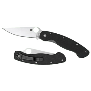Spyderco C36GPE Military  4 CPM-S30V Stainless Steel Modified Clip Point G10 Black Handle Folding Plain Edge