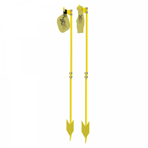 Caldwell AR500 Target Post, 70" Assembled Length, Black and Yellow 4001137