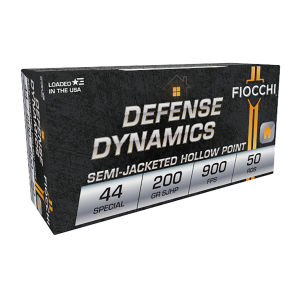 Fiocchi Defense Dynamics .44 Special 200gr Semi-Jacketed Hollow Point Ammo, 50rds - 44SA500