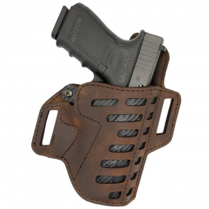 Versacarry Compound Size 1 Right Hand 3.5" Sub Compact OWB Holster, Distressed Brown - C221365