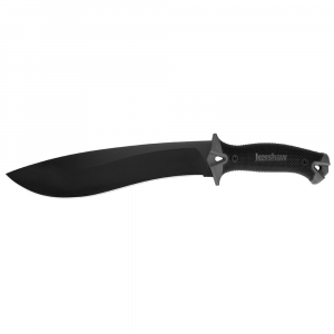 Kershaw CAMP 10 Machete Drop Point Fixed Blade Knife, 10", Black - 1077