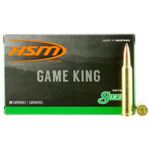 HSM Ammunition Game King 165 gr Spitzer Boat Tail .300 Win Mag Ammo, 20/box - HSM-300WinMAG-40-N