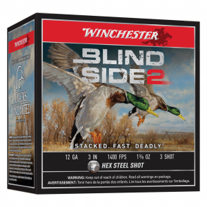 Winchester Blind Side 2 12 Gauge 3" #3 1.37 oz - 25rds - XBS1233