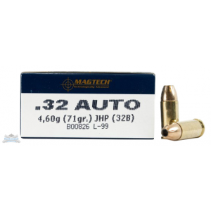 Magtech 32 Auto/ACP 71gr JHP Ammunition 50rds - 32B