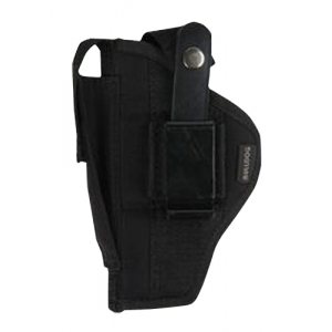 Bulldog Cases Extreme Size 20 Ambidextrous Hand 2" to 3" Glock 42/43 Outside-The-Waistband Holster w/ Clam Shell Packaging, Smooth Black - FSN-20