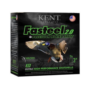 Kent Cartridge 12 GA 3"#2 Fasteel 2.0 Waterfowl 25 Shotshells - K123FS36-2
