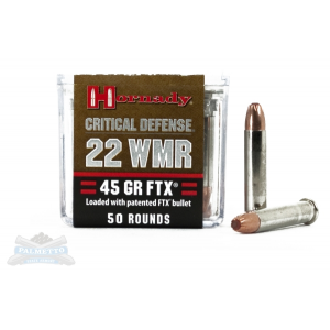 Hornady 22 WMR 45gr FTX Critical Defense Ammunition 50rds - 83200