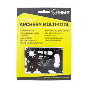 HME 20-In-1 Wallet Multi-Tool, Black Metal - HMEWMT
