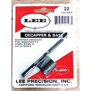 Lee Precision .22 Steel Decapper and Base, Black - 90103