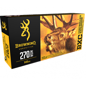 Browning 270 Winchester 145gr BXC Ammunition, 20 Round Box - B192202701
