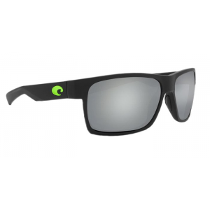Costa Half Moon Matte Black Frame Silver Mirror 580G Lens Sunglasses - HFM 200 OSGP