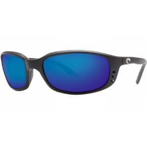 Costa Brine Matte Black Frame Blue Mirror 580P Lens Sunglasses - BR 11 OBMP