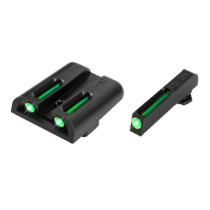 TruGlo TFO Tritium/Fiber Optic Low Set Sights for Glock, Green/Green - TG131GT1