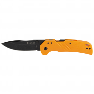 Cold Steel Engage, Folding Knife, 3" Drop Point Blade, Orange GFN Handle, Black Blade, Pocket Clip