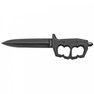 Cold Steel Chaos Double Edge, Fixed Blade Knife, SK-5 High Carbon Steel, Plain Edge, 7.5" Blade