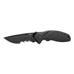 CRKT Shenanigan Assisted Folding Knife w/ Veff Serrations, Black - K800KKP