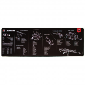 TekMat AR-15 Ultra Premium Gun Cleaning Mat, 44" W x 15" Hx 0.25" T, Black/White - R44-AR15
