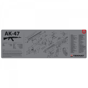 TekMat AK-47 Gun Cleaning Mat, 36" W x 12" H x 0.125" T, Gray - R36-AK47-GY