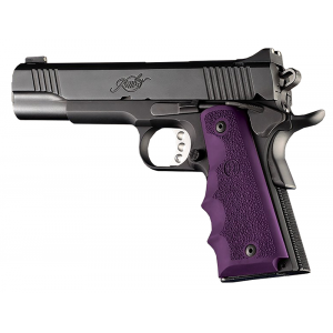 Hogue Grip w/ Finger Grooves for 1911 Government Pistol, Purple - 45006